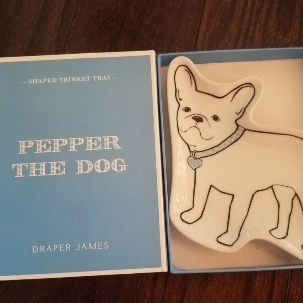 Draper James Pepper The Dog Trinket Shaped Tray